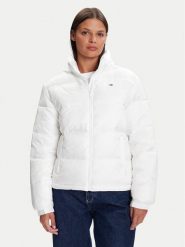 Tommy Jeans Kurtka zimowa DW0DW21619 Biały Relaxed Fit. Białe kurtki Tommy Jeans, na zimę, xxs, bez wzorów, z jeansu, bez kaptura. Za 699.99 zł.