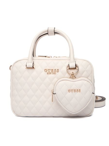 Guess Torebka Atabey HWQG98 94050 Écru. Torebki klasyczne Guess, z aplikacjami, ze skóry, bez dodatków. Za 639.99 zł.