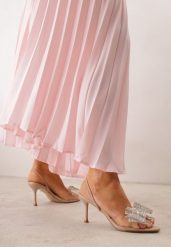 Ciemnobeżowe Eleganckie Sandały Transparentne VICES na Szpilce z Kokardą z Cyrkoniami Pirera. Brązowe sandały Born2be, bez wzorów, eleganckie, bez obcasa, na obcasie, bez zapięcia. Za 119.99 zł.