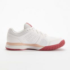 Buty tenisowe damskie Artengo TS500. Białe buty do biegania ARTENGO, na jesień, bez wzorów, z kauczuku, bez zapięcia, do biegania. Za 199.99 zł.