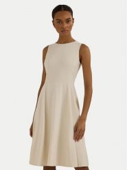 LAUREN RALPH LAUREN Sukienka codzienna 250851951004 Écru Regular Fit. Sukienki Lauren Ralph Lauren, na co dzień, bez wzorów, z wiskozy, bez kołnierzyka, bez ramiączek, proste. Za 599.99 zł.