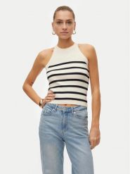 Vero Moda Top Saba 10306826 Beżowy Slim Fit. Brązowe topy Vero Moda, xl, bez wzorów, z wiskozy, bez kołnierzyka, bez ramiączek. Za 69.99 zł.