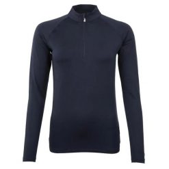 Koszulka jeździecka z długim rękawem i zamkiem błyskawicznym BR Equitation Event. Niebieskie t-shirty sportowe BR, s, bez wzorów, z elastanu, bez ramiączek, do jazdy konnej. Za 251.50 zł.