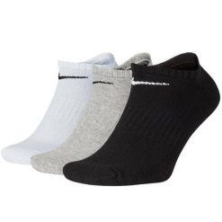 Skarpetki treningowe Nike Everyday Cushioned No Show 3 pack SX7673-901 niskie. Białe skarpetki Nike, bez wzorów. W wyprzedaży za 39.90 zł.