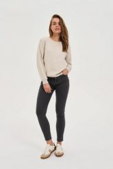 Jeansy rurki grafitowe. Szare jeansy MOODO, bez wzorów, z bawełny. Za 139.99 zł.