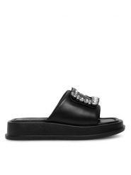 Badura Klapki WFA2589-1Z Czarny. Czarne klapki Badura, bez wzorów, ze skóry, bez obcasa, bez zapięcia. Za 229.99 zł.