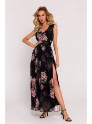 Made of emotion Sukienka w kolorze czarnym rozmiar: M. Czarne sukienki Made Of Emotion, m, bez wzorów, bez kołnierzyka, bez ramiączek, maxi. Za 272.95 zł.