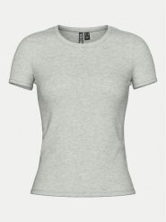 Pieces T-Shirt May 17154483 Szary Slim Fit. Szare t-shirty Pieces, xl, bez wzorów, z bawełny, bez kołnierzyka, bez ramiączek. Za 49.99 zł.