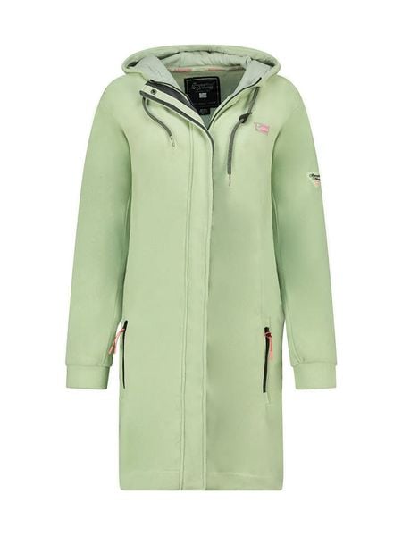 Geographical Norway Płaszcz polarowy "Timothe" w kolorze miętowym rozmiar: M. Zielone płaszcze Geographical Norway, m, bez wzorów, z polaru, bez kaptura. Za 188.85 zł.