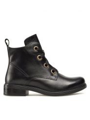 Lasocki Trzewiki RST-TULIA-23 Czarny. Czarne botki Lasocki, bez wzorów, ze skóry, bez obcasa, na płaskiej podeszwie, bez zapięcia. Za 159.99 zł.