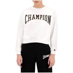 Bluza sportowa damska Champion Collegiate Logo Blend Cropped. Białe bluzy bez kaptura Champion, s, bez wzorów, bez kaptura. Za 476.00 zł.