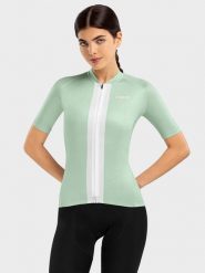Siroko Koszulka kolarska "M3 Senda" w kolorze jasnozielonym rozmiar: M. Zielone t-shirty sportowe SIROKO, m, bez wzorów, bez ramiączek, rowerowe. Za 176.08 zł.