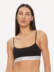 United Colors Of Benetton Biustonosz top 3OP81R00Q Czarny. Czarne biustonosze United Colors Of Benetton, bez wzorów, z bawełny. Za 59.99 zł.