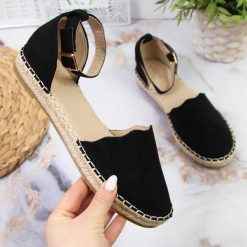Evento Sandały damskie espadryle czarne eVento 36. Czarne sandały eVento, bez wzorów, bez obcasa, bez zapięcia. Za 55.00 zł.