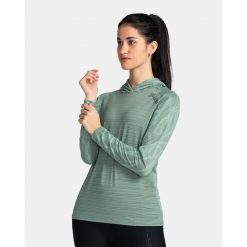 Damska bluza fitness Kilpi AILEEN-W. Zielone bluzy Kilpi, xs, bez wzorów, bez kaptura, na fitness i siłownię. Za 153.53 zł.