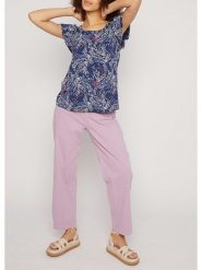 Blutsgeschwister Bluzka "Frilly" w kolorze granatowym rozmiar: XS. Niebieskie bluzki Blutsgeschwister, s, bez wzorów, z wiskozy, klasyczne, bez kołnierzyka, bez ramiączek. Za 60.73 zł.