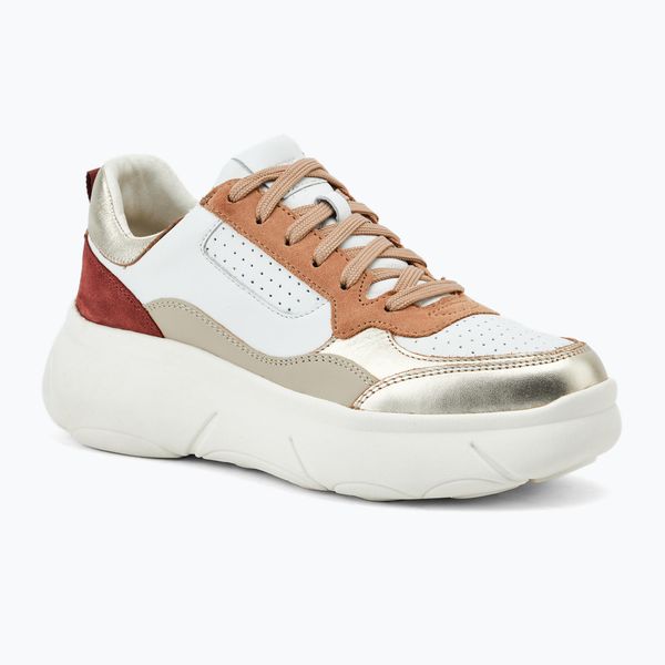 Buty damskie Geox Nebula™ 2.0 X. Białe buty treningowe Geox, bez wzorów, z gumy, bez zapięcia. Za 529.99 zł.