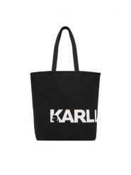 KARL LAGERFELD Torebka B1W50050 Czarny. Czarne shopper bag KARL LAGERFELD, bez wzorów, z materiału, bez dodatków. Za 339.99 zł.