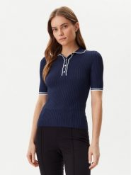 Guess Sweter W5GR37 Z3L10 Granatowy Regular Fit. Niebieskie swetry Guess, l, z aplikacjami, z wiskozy, bez ramiączek. Za 229.99 zł.