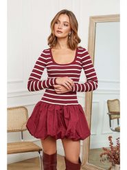 Joséfine Sukienka "Colemara" w kolorze bordowym rozmiar: S. Czerwone sukienki Joséfine, na co dzień, s, bez wzorów, bez kołnierzyka, bez ramiączek, mini, proste. Za 152.99 zł.