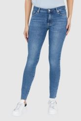 7 FOR ALL MANKIND Niebieskie jeansy damskie HW SKINNY SLIM ILLUSION Stride, Rozmiar 26. Niebieskie jeansy 7 for all mankind, s, bez wzorów, z jeansu. W wyprzedaży za 475.99 zł.