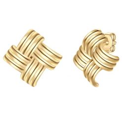 Yokoamii Kolczyki z pozlacanej stopu metali 1 ct Damski. Żółte kolczyki Yokoamii, pozłacane. Za 139.99 zł.