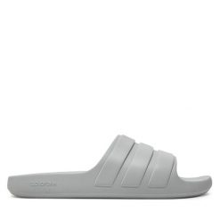 Klapki adidas. Szare klapki adidas, bez wzorów, bez obcasa, bez zapięcia. Za 119.99 zł.