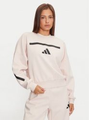 Adidas Bluza Z.N.E. JF4783 Różowy Loose Fit. Czerwone bluzy adidas, l, bez wzorów, z bawełny, bez kaptura. Za 259.99 zł.
