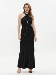 Guess Sukienka wieczorowa Sl Aubree W4GK60 WFDF0 Czarny Regular Fit. Czarne sukienki Guess, l, z aplikacjami, z wiskozy, wizytowe, bez kołnierzyka, bez ramiączek. Za 389.99 zł.