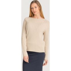 SWETER PIREO Max Mara Leisure. Brązowe swetry Max Mara Leisure, l, z aplikacjami, z dzianiny, bez ramiączek. Za 509.40 zł.