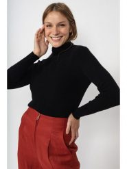 Perfect Cashmere Kaszmirowy golf "Elly" w kolorze czarnym rozmiar: XXL. Czarne swetry Perfect Cashmere, xxl, bez wzorów, z kaszmiru, bez ramiączek. Za 483.17 zł.