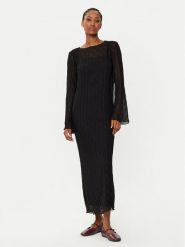 Gina Tricot Sukienka codzienna 24475 Czarny Loose Fit. Czarne sukienki Gina Tricot, na co dzień, m, bez wzorów, z syntetyku, bez kołnierzyka, bez ramiączek, proste. Za 139.99 zł.