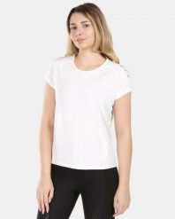 Damska koszulka techniczna Kilpi LIMED-W. Białe t-shirty sportowe Kilpi, bez wzorów, z materiału, bez ramiączek, do biegania. Za 215.49 zł.