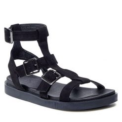 Sandały Jenny Fairy. Czarne sandały Jenny Fairy, bez wzorów, bez obcasa, na płaskiej podeszwie, bez zapięcia. Za 139.99 zł.