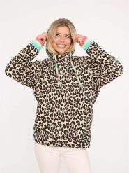Zwillingsherz Bluza "Leo" w kolorze beżowo-czarnym rozmiar: S/M. Brązowe bluzy Zwillingsherz, m, bez wzorów, z bawełny, bez ramiączek, z kapturem. Za 229.46 zł.