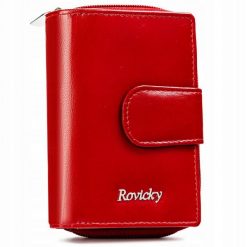 Portfel skórzany Rovicky R-RD41-GCL czerwony. Czerwone portfele ROVICKY, bez wzorów, ze skóry. Za 65.55 zł.