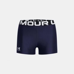 Krótkie legginsy treningowe damskie UNDER ARMOUR szybkoschnące kolarki. Niebieskie legginsy Under Armour, bez wzorów, sportowe, krótkie. Za 76.99 zł.