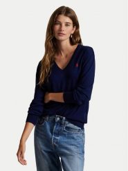 Polo Ralph Lauren Sweter 211972105005 Granatowy Regular Fit. Niebieskie swetry Polo Ralph Lauren, l, bez wzorów, z bawełny, bez ramiączek. Za 819.99 zł.