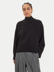 IVY OAK Sweter Kareen Rose IO113147 Czarny Loose Fit. Czarne swetry IVY & OAK, s, bez wzorów, z wełny, bez ramiączek. Za 689.99 zł.