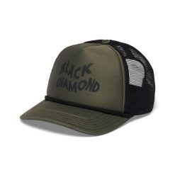 Czapka Trucker Black Diamond Flat Bill. Niebieskie czapki z daszkiem Black Diamond, bez wzorów, z dzianiny. Za 172.75 zł.