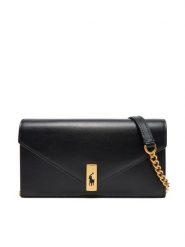 Polo Ralph Lauren Torebka 427961946001 Czarny. Czarne kopertówki Polo Ralph Lauren, bez wzorów, ze skóry, wizytowe, bez dodatków. Za 1,499.00 zł.
