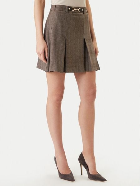 Morgan Spódnica mini 261-JEN.F Brązowy Regular Fit. Brązowe spódnice Morgan, bez wzorów, z syntetyku, mini. Za 228.99 zł.