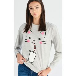 Bluza z kocim motywem - Jasny szar. Bluzy bez kaptura marki Sinsay. W wyprzedaży za 19.99 zł.