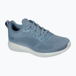 Buty damskie SKECHERS Bobs Sport Squad Tough Talk. Niebieskie buty treningowe Skechers, bez wzorów, bez zapięcia, trekkingowe, skechers sport. Za 199.00 zł.