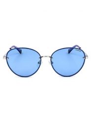 Polaroid Damskie okulary przeciwsłoneczne w kolorze niebiesko-błękitnym rozmiar: 58. Niebieskie okulary przeciwsłoneczne Polaroid, bez wzorów, z tworzywa sztucznego, metalowe. Za 144.95 zł.