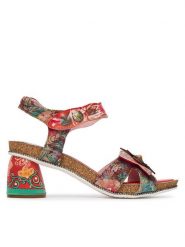 Laura Vita Sandały Framboiseo 33 Czerwony. Czerwone sandały LAURA VITA, bez wzorów, ze skóry, bez obcasa, na słupku, bez zapięcia. Za 439.99 zł.