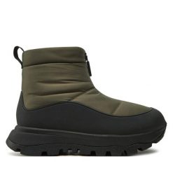 Śniegowce FitFlop. Brązowe śniegowce FitFlop, bez wzorów, bez zapięcia. Za 749.99 zł.