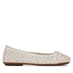 Baleriny Rieker. Brązowe baleriny Rieker, bez wzorów, bez obcasa, bez zapięcia. Za 279.99 zł.