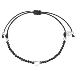Glanzstücke München Srebrna bransoleta Serce srebro wysokiej próby Spinel srebrny Bransoletki 1 ct Damski. Szare bransoletki Glanzstücke München, z spinelem, srebrne. Za 299.99 zł.