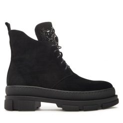 Botki Loretta Vitale. Czarne botki Loretta Vitale, bez wzorów, bez obcasa, na płaskiej podeszwie, bez zapięcia. Za 319.99 zł.